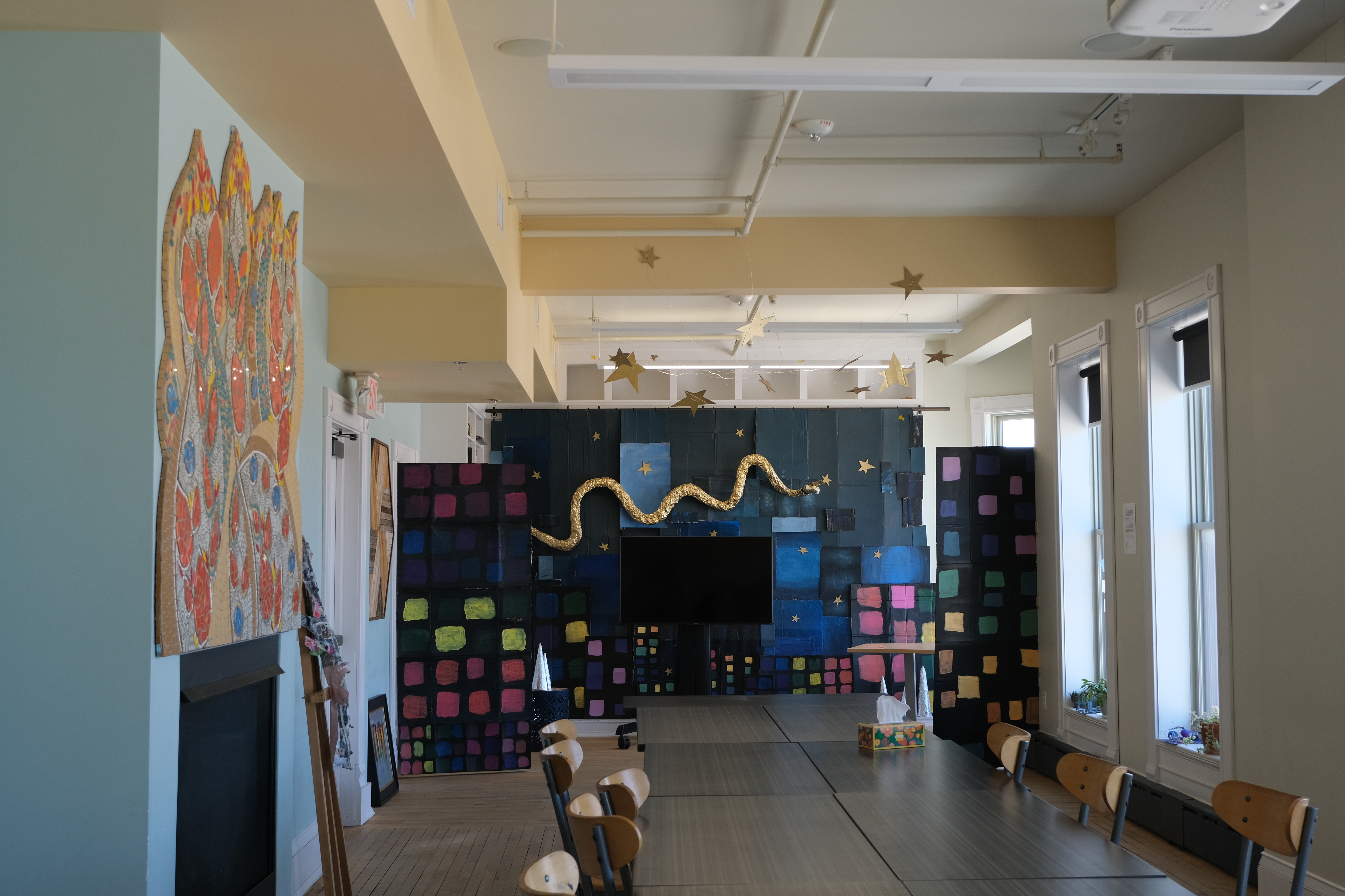 a photo of a classroom/workshop space at Arts @ Large