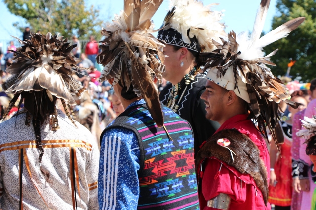 A group of Native American dancers 
