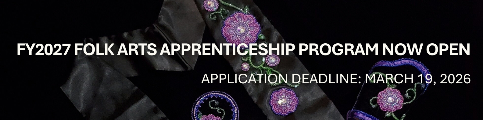 BANNER FY2027 Folk Arts Apprenticeship Program.png